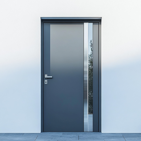 Porte d’entrée aluminium pleine – 1 vantail